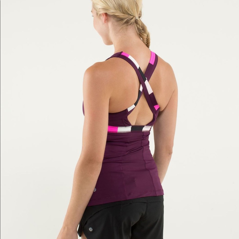 LULULEMON Stuff Your Bra Tank Plum Color
